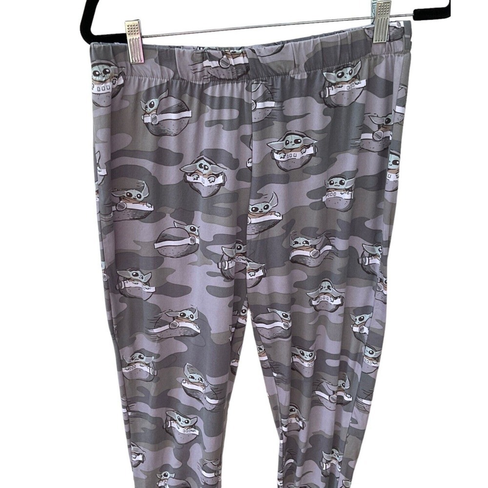 Star Wars The Child Baby Yoda Camo Pajama Pants Lounge Sleepwear‎ Joggers Size M
